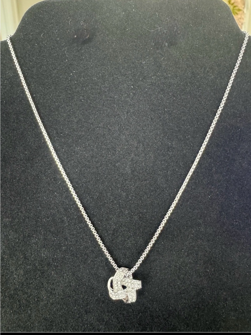 Touchstone Crystal by Swarovski Love Knot Necklace